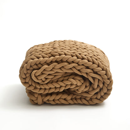 Grobstrickdecke