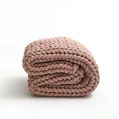 Grobstrickdecke